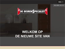 Tablet Screenshot of dedeurenspecialist.nl